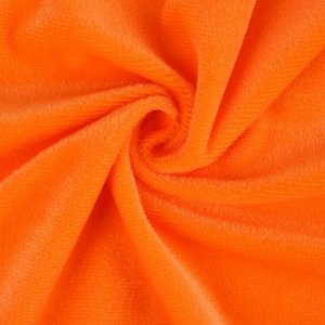 Отрез для рукоделия, плюш, цвет оранжевый, 53  50 см