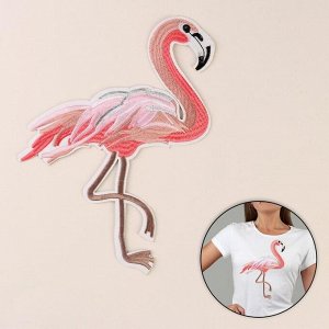 Термоаппликация «Фламинго», 27 * 18,5 см, цвет розовый