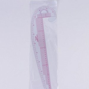 Лекало портновское метрическое «Бочок», с проймой, 47 - 13,5 см, цвет прозрачный
