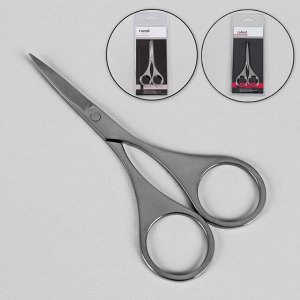 Ножницы маникюрные, загнутые, широкие, 9 см, цвет серебристый, RU-0618