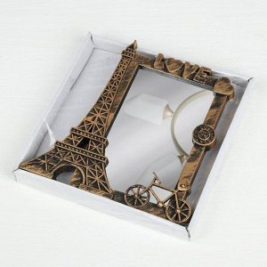 Зеркало интерьерное «Париж», зеркальная поверхность — 8,5 - 13,5 см, цвет «состаренное золото»