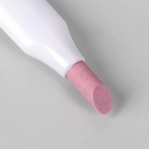 Пилка керамическая для ногтей, 11,5 см, двухсторонняя, с пушером,цвет белый/розовый, MFD-43WT