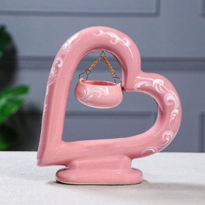 Аромалампа "Сердце" розовая, 18 см, микс