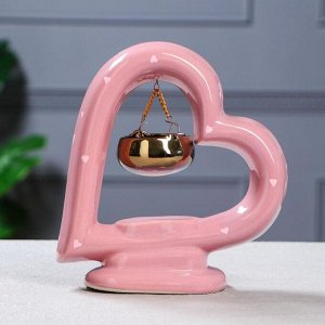 Аромалампа "Сердце" розовая, 18 см, микс