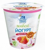 Йогурт фрукт. малина-мед 3,2% 400 гр (живой)