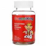 GummiKing, Мультивитамины для детей без сахара, 60 жевательных таб