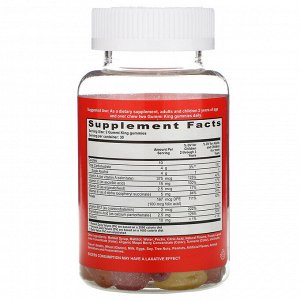 GummiKing, Мультивитамины для детей без сахара, 60 жевательных таб