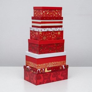 Набор коробок подарочных 15 в 1 «Новогодний», 12 х 7 х 4 см - 46,6 х 35,2 х 17.5 см