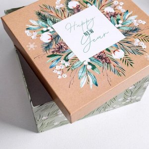 Набор подарочных коробок 5 в 1 «Зимний», 14 - 14 - 8 - 22 - 22 - 12 см