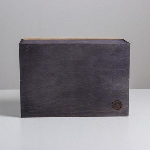 Ящик деревянный «Новый год», 20 * 30 * 12 см