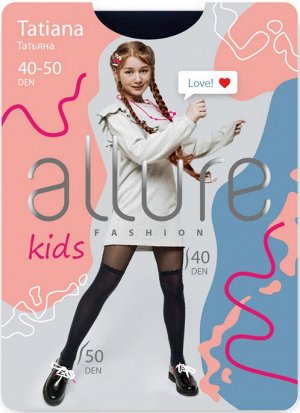 allure kids Колготки Tatiana 40/50 ден с имитацией высоких гольфов с оригинальной резинкой «пикот».