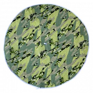 Полотенце вафельное круглое КАМУФЛЯЖ - зеленый D70
