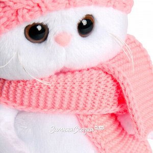 Мягкая игрушка Кошечка Лили Baby в шапке-сова и шарфе 20 см (Budi Basa)