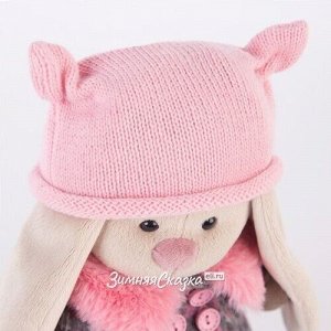Мягкая игрушка Зайка Ми в пальто и розовой шапке 32 см коллекция Город (Budi Basa)