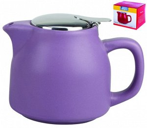 ФЕЛИЧИТА, чайник 500мл с фильтром, МАТОВЫЙ, фиолетовый, цветная упаковка