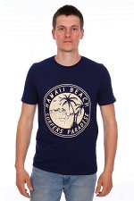 Футболка мужская Hawaii (т.-синяя)*