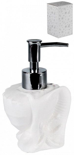 8 дозатор для жидкого мыла, керамика, пластик. трубка с гальваническим покрытием, упаковка - гофрокороб