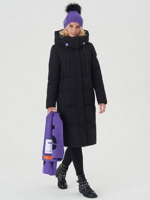 Пальто черный/фиолетовый S-XXL