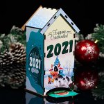 Чайный домик &quot;Символ года 2021. Коровка, будьте счастливы&quot;, 10?10?18.5 см, с картинкой