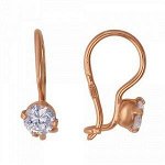 Серьги из серебра с фианитом 338205