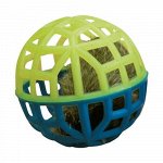 Игрушка для кошек Погремушка сетчатая с мехом и колокольчиком