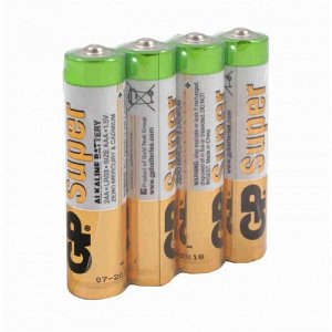 Батарейки GP 24ARS-SB4 LR03 A286 ААА алкалин. 1,50 V 4 шт.в упак.: LR03 A286 штр.: 4891199071850