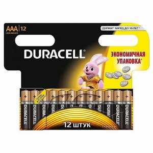Батарейки DURACELL ААA/LR03-12BL BASIC бл/12 штр.  5000394109254, 5000394203389