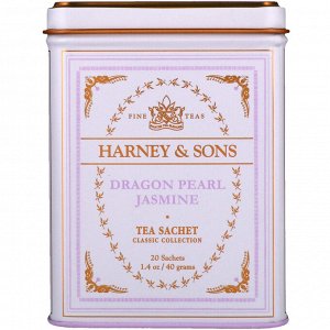 Harney &amp; Sons, Чай с жасмином Dragon Pearl, 20 чайных саше, 1,4 унций (40 г)