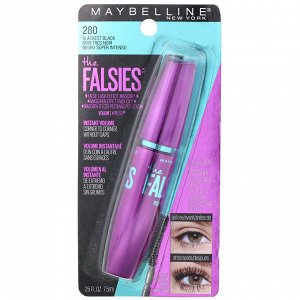 Maybelline, Тушь для ресниц Volum' Express, Falsies, угольно-черный цвет, 7,5 мл