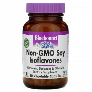 Bluebonnet Nutrition, Изофлавоны сои без ГМО, 60 капсул на растительной основе