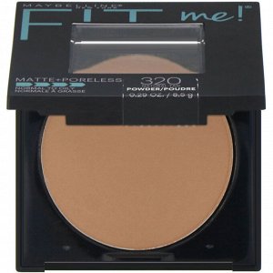 Maybelline, Пудра Fit Me, матирование и маскировка пор, оттенок 320 естественный загар, 8,5 г