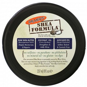 Palmer&#x27 - s, Shea Formula, увлажнение и восстановление, крем для кудрявых волос с нерафинированным маслом ши, 8 ж. унц.(237 мл)
