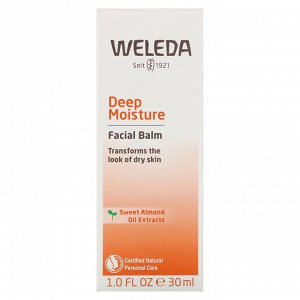 Weleda, Deep Moisture Facial Balm, Sweet Almond Oil Extracts, 1 fl oz (30 ml)
