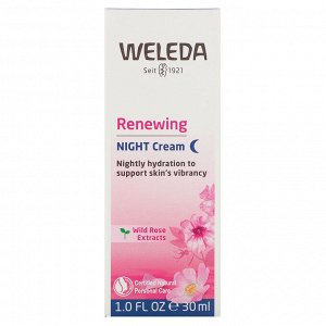 Weleda, Обновляющий ночной крем, эктракт шиповника, 1,0 ж. унц. (30 мл)