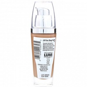 L'Oreal, Тональная основа True Match Healthy Luminous Makeup, SPF 20, оттенок C5 классический бежевый, 30 мл