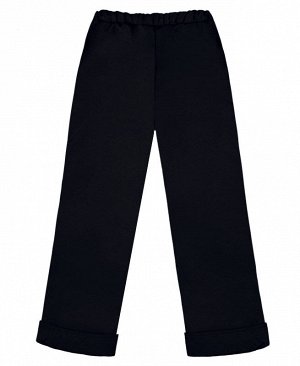 Теплые черные брюки для мальчика 75724-МО16