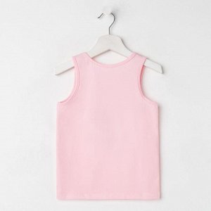 Майка для девочки «Сердце», цвет розовый, рост 116-122 см