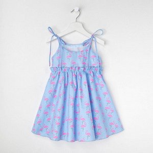 Платье для девочки KAFTAN &quot;Фламинго&quot;, р.30 (98-104), голубой