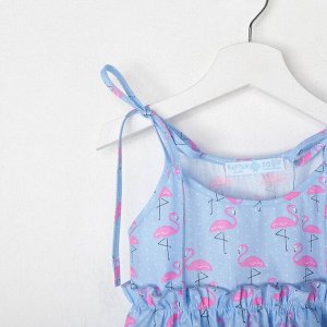 Платье для девочки KAFTAN &quot;Фламинго&quot;, р.30 (98-104), голубой