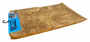 Набор ковриков для ванной ЛАПША - песочный 2 пр. р-р 80х50 и 40х50