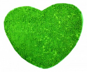 Коврик сердечко ЛАПША - ярко - зеленый р-р 60х45