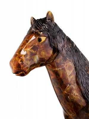 Декоративная статуэтка из натурального балтийского янтаря «Лошадь», 005508410
