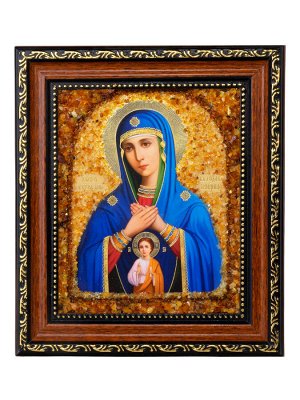 Янтарная икона Богоматери «В родах помощница», 006907011