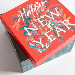 Набор подарочных коробок 6 в1 «Happy new year», 10 х 10 х 6 - 20 х 20 х 11 см, Новый год