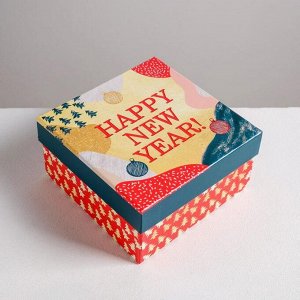 Набор подарочных коробок 6 в 1 Happy new year, 10 ? 10 ? 6 - 20 ? 20 ? 11 см