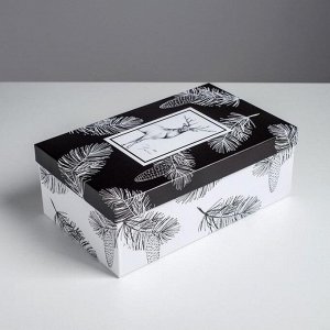 Набор подарочных коробок 5 в 1 «Черно-белый», 32,5 х 20 х 12,5 - 22 х 14 х 8,5 см