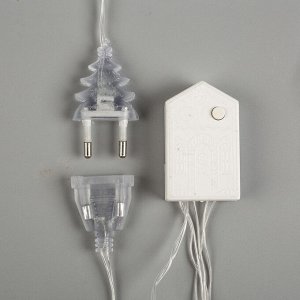 УЦЕНКА БАХРОМА "Сердце", Ш:2.4 м, В:0.9 м, Н.С. LED-186-220V, 8 режимов, Т/БЕЛЫЙ