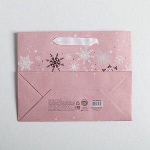 Пакет крафтовый горизонтальный «Новогодние мечты», MS 23 ? 18 ? 10 см