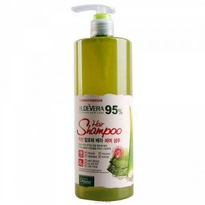 «White Organia» Good Natural Aloe Vera Hair Shampoo Шампунь для волос с Алоэ Вера, Экстракт Алоэ 95% + Комплекс Витаминов и Микроэлементов, 1500 мл