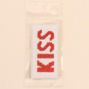 Термоаппликация «Kiss», с пайетками, 7 ? 3,3 см